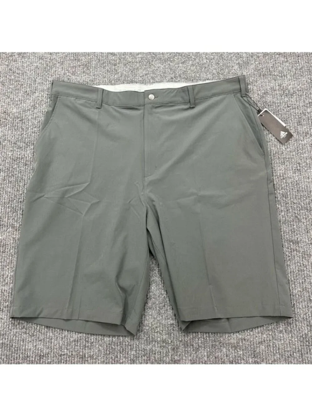 Adidas Ultimate365 Golf Shorts Flat Front Chino Grey Performance Mens Sz 46T NEW